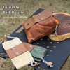 Roczential Foldable Canvas Belt Bag, 2024 Collapsible Foraging Bag Mushroom