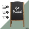 Ilyapa A-Frame Chalkboard Sidewalk Sign - Rounded Top Folding Standing