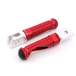 Autobahn88 Motorcycle Footpeg (Front/Rider - GP-Type with No-Extension), compatible with Ducati Scrambler Flat Track Pro (2016-2019) (Red)