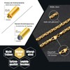 VEXXS Men's Chain 4/6 mm, 18K Gold Coated Stainless Steel