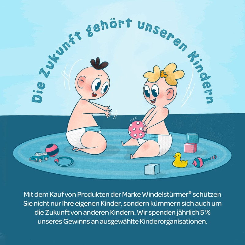 Windelstürmer Shower Cap Kids - A Shower Cap for Worry-Free