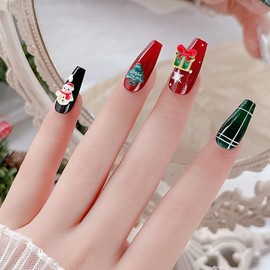 40pcs Luminous Christmas Nail Charms Glow in The Dark Christmas Nail Art Charms Santa Claus Elk Xmas Tree Snowman Nail Charm Christmas Charms for Nails Resin Nail Accessories Nail Jewels for Nail Art