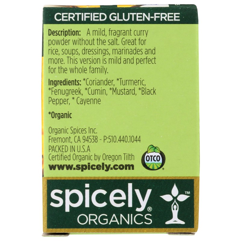 SPICELY Organic Curry Powder, 0.45 OZ