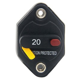 ZOOKOTO 20A Circuit Breaker Fuse Inverter with Manual Reset Button for Auto Truck RV Marine Trailer Waterproof 12V-32V DC 20 Amps