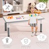 DOREROOM Toddler Table, 7 Level Height Adjustable Kids Play Furniture