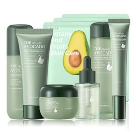 Set De Cuidado Facial De 9 Piezas Con Mascarillas, Limpiador Facial, Locin, Tnico, Suero Facial, Crema Hidratante, Crema Para Ojos Y Kit Hidratante.  