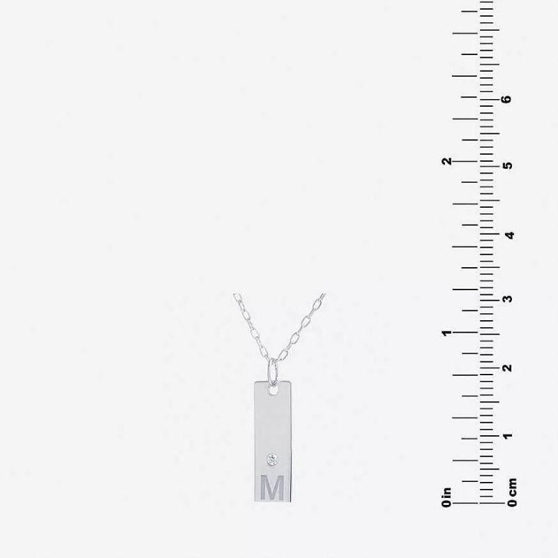 Silver treasures Collar Con Colgante De Plata Ley Con Inicial