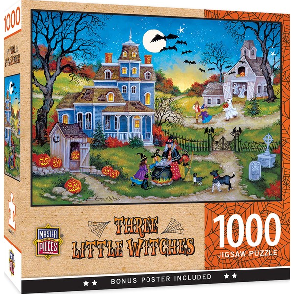 MasterPieces 1000 Piece Halloween Jigsaw Puzzle - Three Little Witches - 19.25"x26.75"