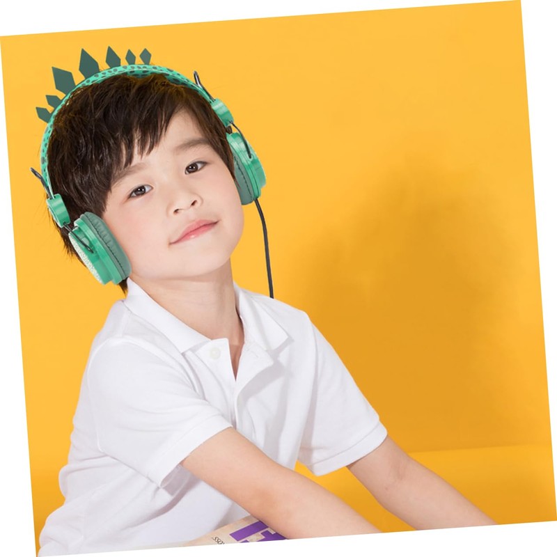 SHINEOFI Rhinestone Dinosaur Headset with Microphone Over Ear Headphones for