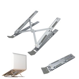 Lightweight Folding Laptop Stand - Fits under 17 inches, Anti-slip Aluminum Alloy, Ergonomic Design, Can be used as a Tablet Stand, with Storage Bag for Laptop Stands