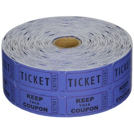 Indiana Ticket Company Double Raffle Ticket Roll 2000, Blue (Raffle Tickets)