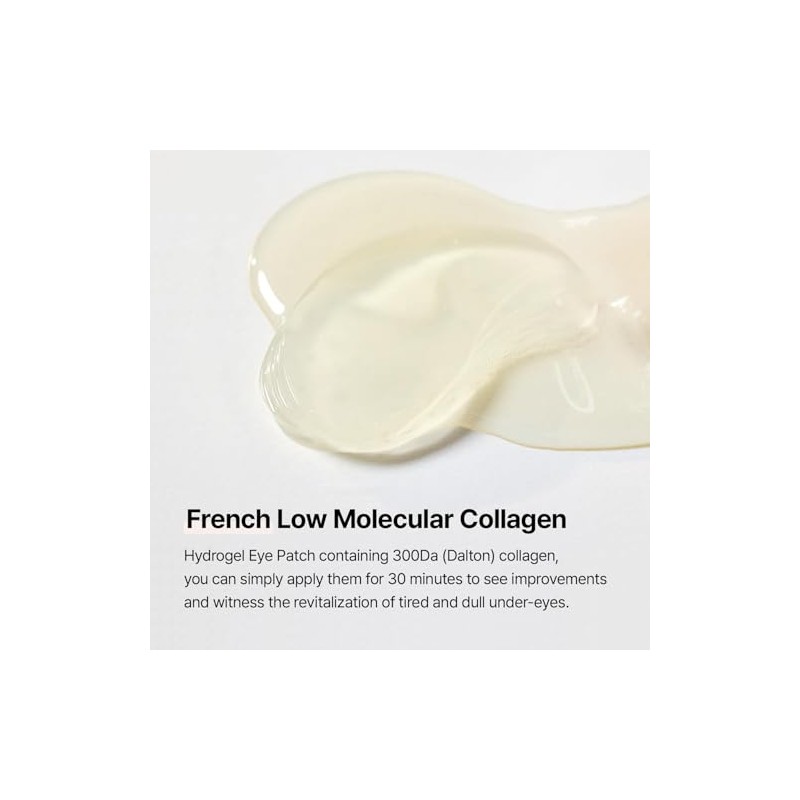 Mixsoon Parches de Hidrogel de Colágeno para Ojos, Colágeno Molecular