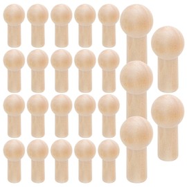 TULEBOLIAN 25pcs Wooden Coat Peg,Wood Wall Hooks,Towel Hooks,Decoration Wall Hat Hanger,5 * 2.3cm,Natural Wood,Coat Rack,for Hats,Bags,Keys