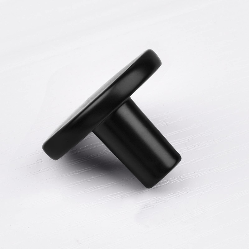 WEAVERBIRD 4 Pieces Round Cabinet Knobs, Matte Black Cabinet Hardware