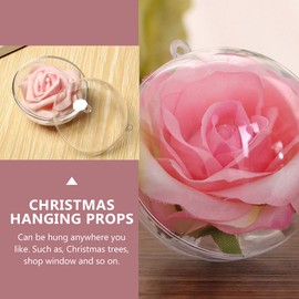 Christmas Empty Clear Balls Pendant: 15pcs Transparent Fillable Ball Xmas Tree Hanging Clear Baubles Decor DIY Holiday Hanging Ball Mantel Wall Decor 5CM