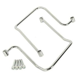 TCT-MT Saddlebag Supports Guard Brackets Fit For Harley Fat Bob-FXDF 2009-2017; Wide Glide (EFI)-FXDWG 2007-2008 Chrome