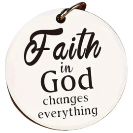 3 Nails 1 Cross Christian Keychain Easter Gift - Jesus Key Chain - Bible Verse Keychain - Gifts for Mom Gifts for Dad Keyring for Mom Keyring for Dad (Faith In God Changes Everything), Silver, 1"