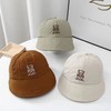 New Korean Edition Kids' Big Brim Embroidered Sun Protection Baseball Cap - Quick-Drying Alphabet Summer Unisex Size/Khaki 3ea
