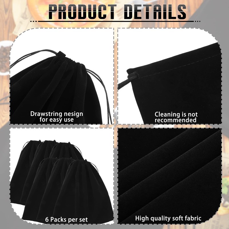 Ferraycle 6 Pcs Silver Storage Bags Anti Tarnish Storage Bag