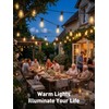 65ft-Solar-String-Lights-Outdoor-Waterproof-Solor-Powered-Patio-Light-Hanging-Outside-Backyard-Camping-Yard-Gazebo-Garden-Pergola-Bistro-Balcony-Cafe-Party-Fence-Lighting-LED with Edison Bulb & Remote