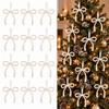 Pearl Bow Christmas Decorations for Holiday Display – Hand-Woven Hanging