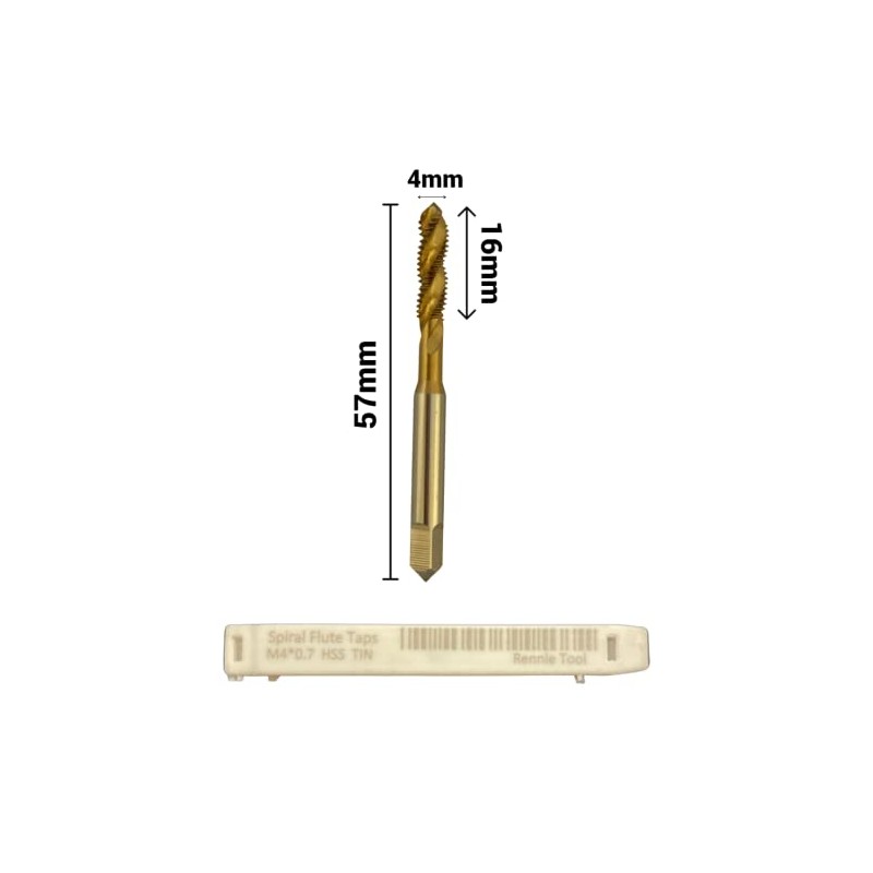 Pack of 3 Rennie Tools - M4 x 0.7 Spiral