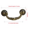 HOUSEHOOK 6 Pack Vintage Drop Bail Pulls, 3-1/2 Inch Hole