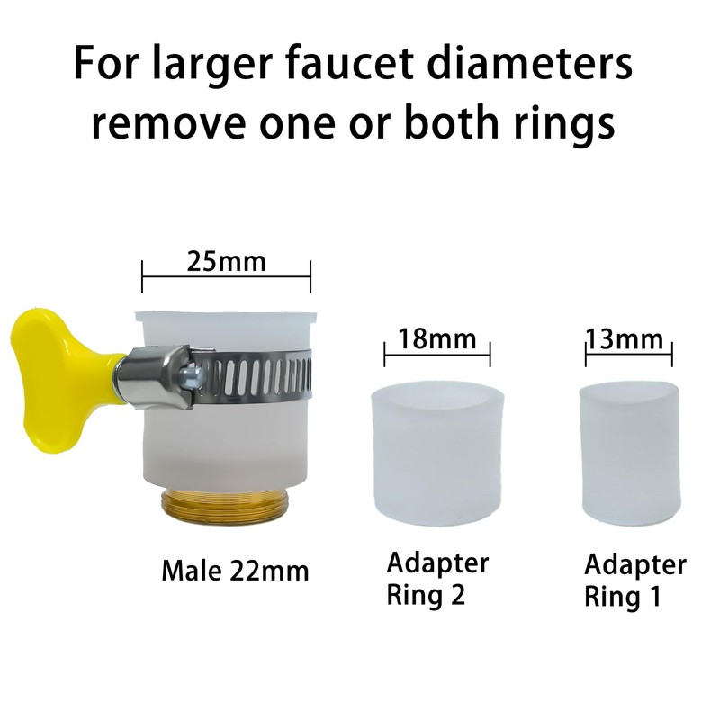 3 Pcs Universal Faucet Adapter, Kitchen Sink Hose Adapter Faucet