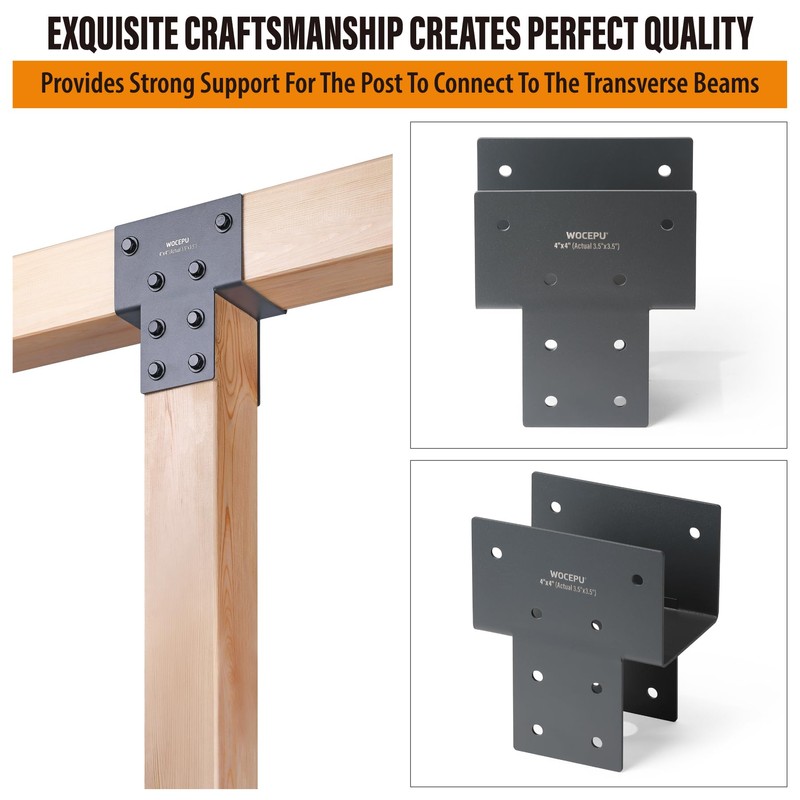Wocepu 2 Pack Heavy Duty 4x4 (Actual 3.5"x3.5") Stainless Steel