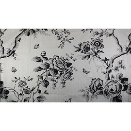 Kohl's Full/Queen Black Flowers 3-Piece Duvet Cover Set