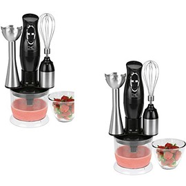 Kalorik Combination Mixer with Mixing Cup, Chopper, and Whisk, Black