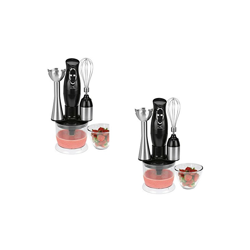 Kalorik Combination Mixer with Mixing Cup, Chopper, and Whisk, Black