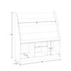 RiverRidge RiverRidge Kids 4 shelves Three Cubbies Bookrack, White (02-251),