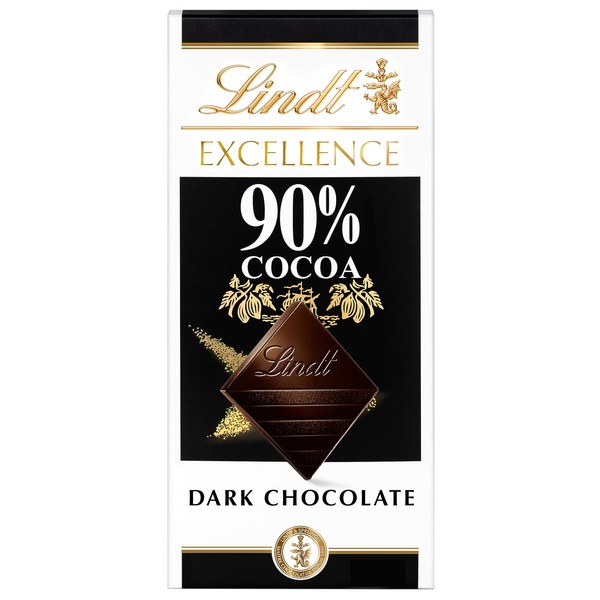 Lindt Excellence Supreme Chocolate negro 90% cacao, paquetes de 3.5 onzas