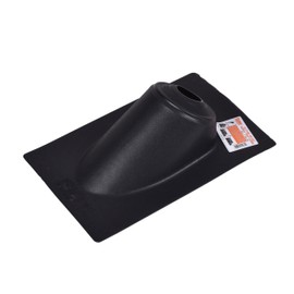 Oatey 11931 High-Rise Thermoplastic All-Flash No-Calk Roof Flashing, 13" x 20" base, Black, 3" - 4" pipe diameter