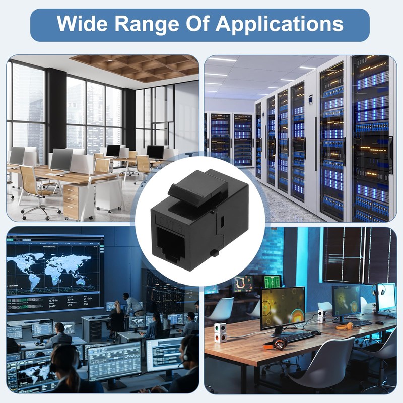 sourcing map 2 Pack Cat 3 Ethernet Coupler, RJ11 8P4C