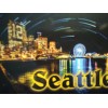 STATE OF WASHINGTON BEAUTIFUL CHROME POST CARD SEATTLE SKYLINE @