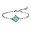 Lauren-Spencer Turquoise Bracelet for Women Adjustable Stainless Steel Chain Bracelet