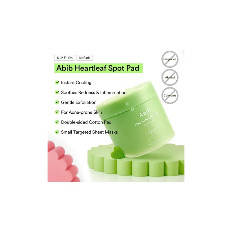 Y Abib Heartleaf Spot Pad Calming Touch 80 Pads 5.07