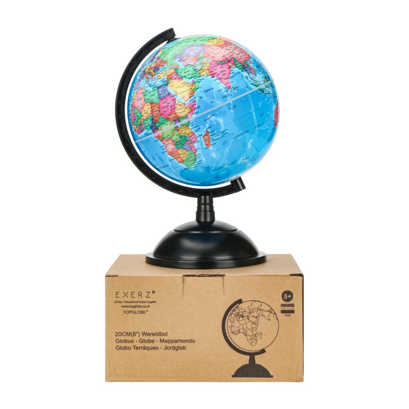 EXERZ 20cm World Globe Political Map - Dutch Map -