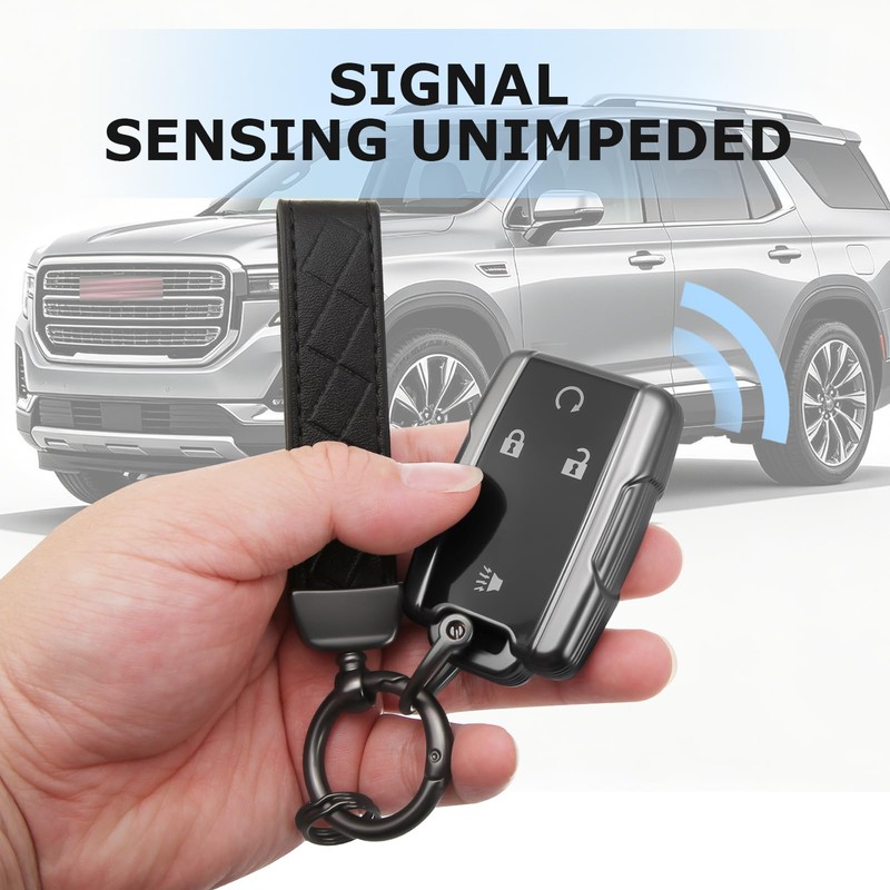 CHENZLIN for GMC Chevy Key Fob Cover 4-Button Case Keychain