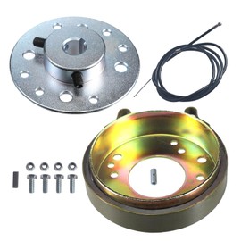 4.5" Rear Drum Brake Band Pin Brake Cable Steel Sprocket Brake Hub Adapter 5/8" Bore & 3/16" Keyway for Predator 212cc 196cc 6.5hp Dune Buggies Drift Trike Heavy Duty Go Kart Cart Parts with Hardware