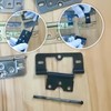 5Pcs Black Flush Hinges,3 Inch Iron Door Hinges for Drawer