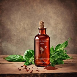 Cayenne Pepper Tincture, Blocks Pain Receptors, Digestive system Support, Immune Booster, Herbal extracts. - Size: 1 Fl oz