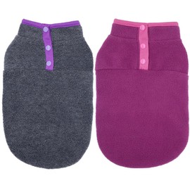 Elledia 2 Pack Pet Fleece Vest Dogs Fleece Jacket Puppy Cold Weather Apparel Pullover Winter Warm Outfit for Small Dogs Cats Puppies