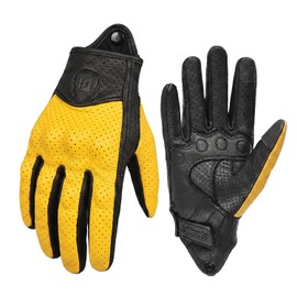 MOTOCENTRIC Yellow retro motorcycle leather gloves, women's and men's gloves, motorcycle, leather vintage motorcycle gloves, professional mountain bike, MTB motorcycle gloves, for motorcycling