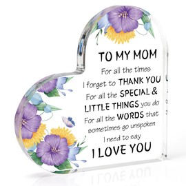 Mother's Day Gifts for Mom from Daughter Son, Mom Gifts, Mom Birthday Gifts, Presents for Mom, Mom Day Gift Ideas Acrylic Desk Decor, Mom Gifts for Christmas Thanksgiving Valentines Cool Gifts for Mom