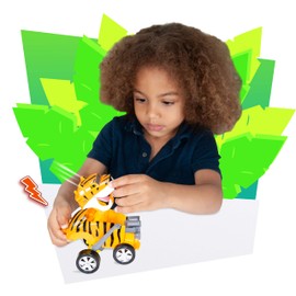 Convertimal Cars - Tiger from Deluxebase. Transformer Toy Cars and Robot Racer for Kids. A cool big cat toy that is the #1 transforming car tiger toy for boys and girls