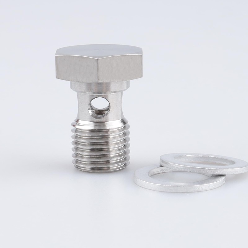 AC PERFORMANCE M14x1.5 Metric Stainless Steel 4 Holes Banjo Bolt