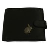 Rabbit Black Leather Mens Wallet RFID Protection
